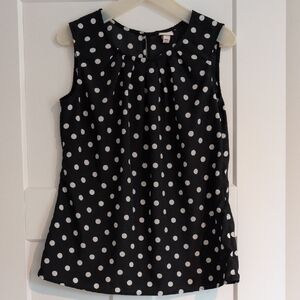 Merona Black and White Polka Dot Blouse